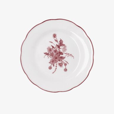 Plato de postre burdeos de porcelana Charlotte &Oslash;19cm