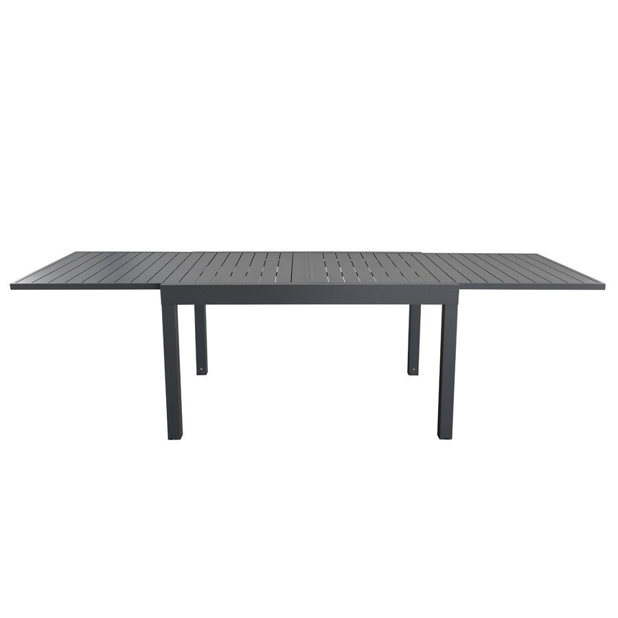 Mesa de jard&iacute;n extensible de aluminio gris Nijar 135/270x90x76cm