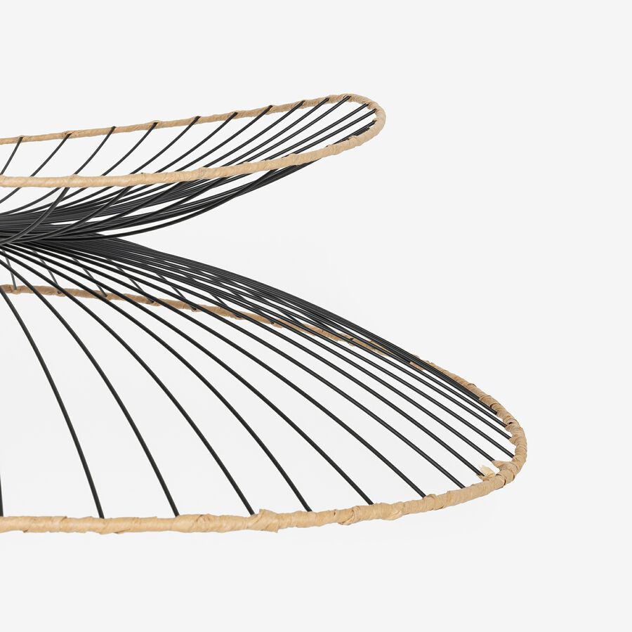 Lámpara de techo de metal negro Selma Ø70cm