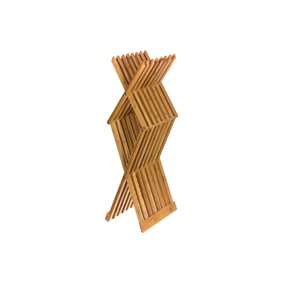 Taburete/mesa auxiliar plegable de bamb&uacute; 40x32x45cm