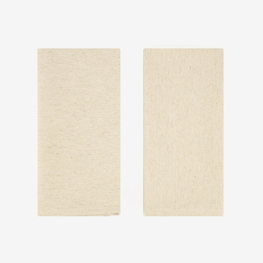 Set 2 servilletas de lino beige Ador 45x45cm