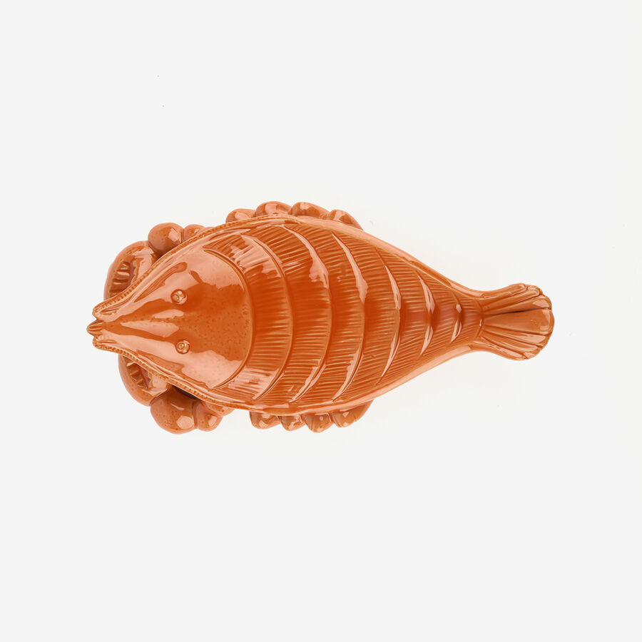 Centro de mesa de cer&aacute;mica Lobster 28x14x3cm