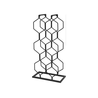 Botellero de metal para 8 botellas Aimar 23x11x48cm