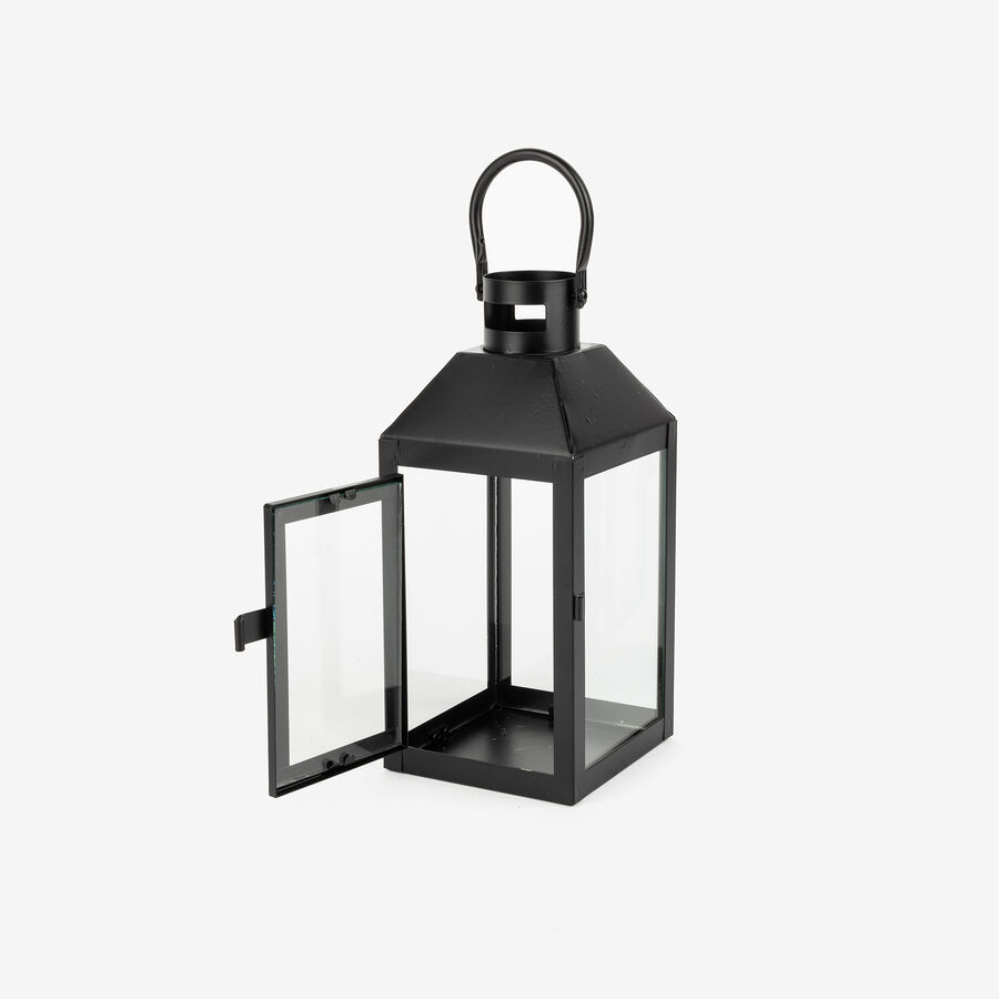 Farol de metal negro Fenjer Ø10x23cm