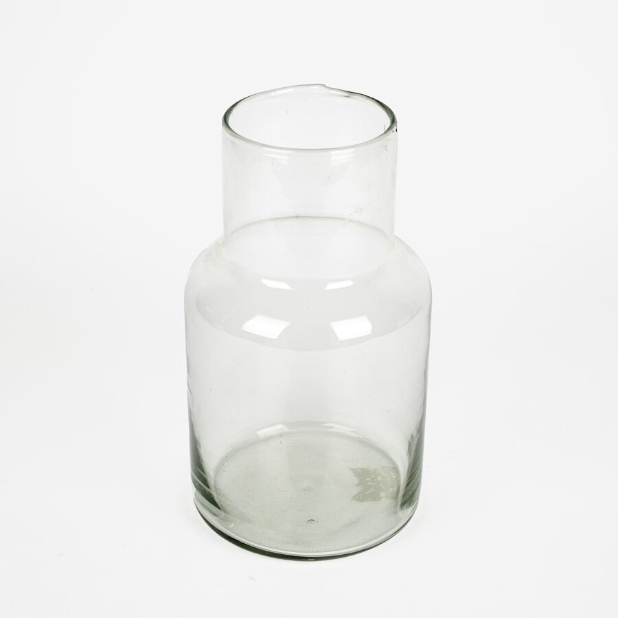 Jarrón de cristal reciclado Huali Ø14x26cm
