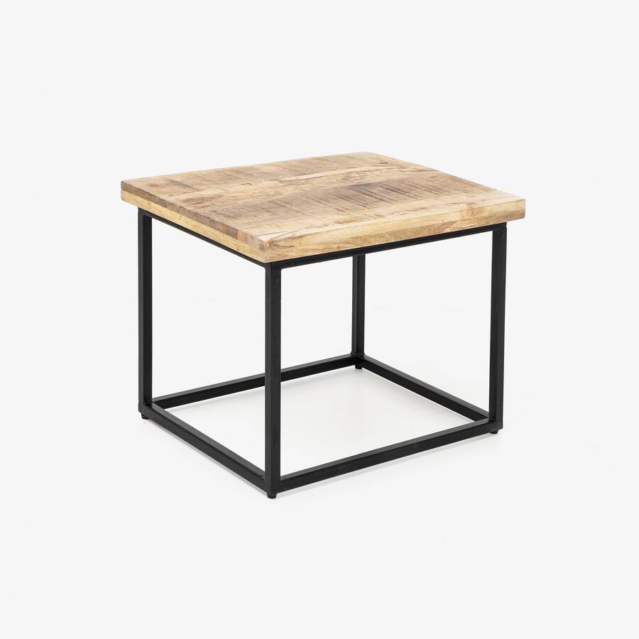 Conjunto de 3 mesas auxiliares de madera de mango Bremen