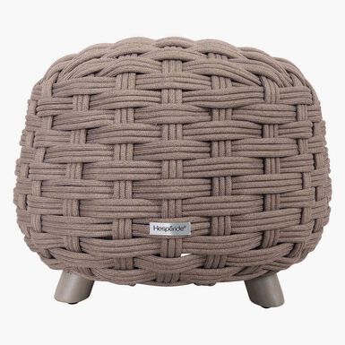 Puff de jard&iacute;n de aluminio caoba Obira &Oslash;49x38cm