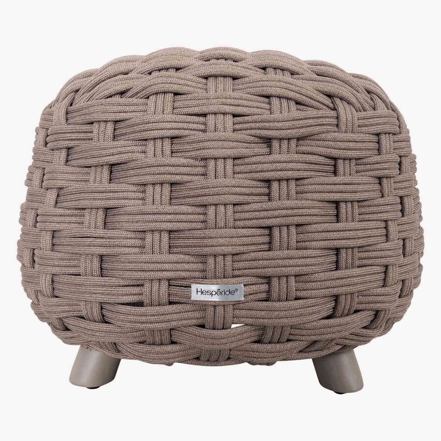 Puff de jard&iacute;n de aluminio caoba Obira &Oslash;49x38cm