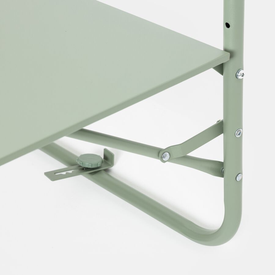 Mesa de balcón verde de metal 60x43cm