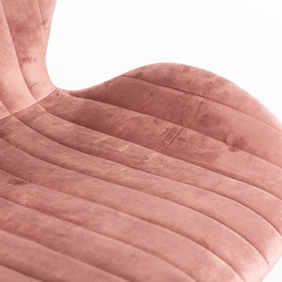Silla de comedor de terciopelo rosa Lydia 54x50x86cm Clau&Chloe