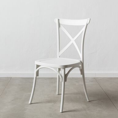 Set de 4 sillas de comedor blanco Cassie 48x43x91cm