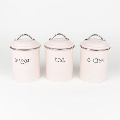 Set de 3 botes de metal para café 11x16cm