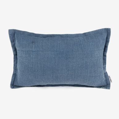 Funda de cojín de algodón azul Frida 30x45cm