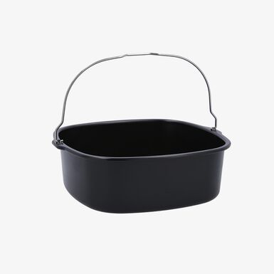 Molde cuadrado con asa de airfryer gris de acero