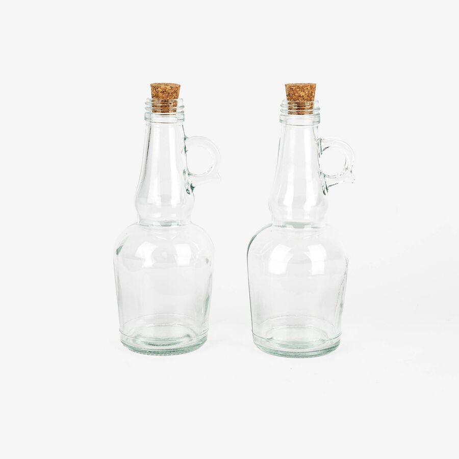 Set de aceitera y vinagrera de cristal 25cl