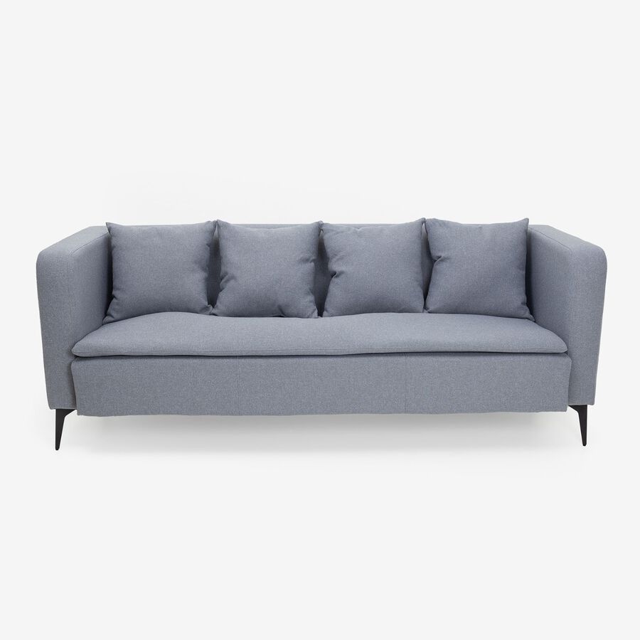 Sofá de 3 plazas gris Milka 201x81cm