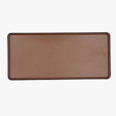 Bandeja rectangular de melamina marr&oacute;n y negro Gio 31,5cm