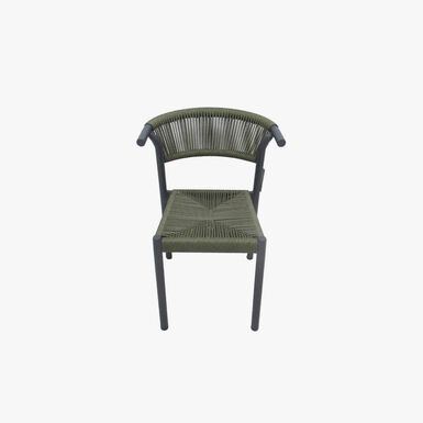 Silla de ratan verde Prado 54x63x77cm