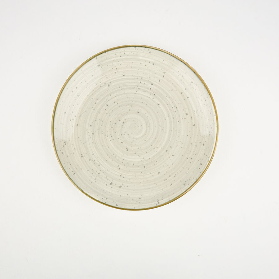 Vajilla de 18 piezas de porcelana gris Hoian