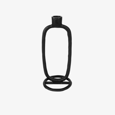 Candelabro de aluminio negro Bida &Oslash;10x24cm