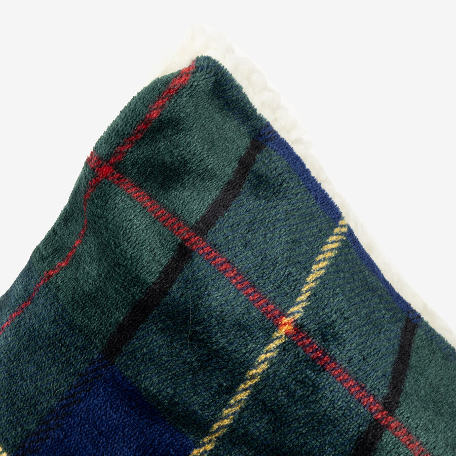 Funda de cojín de poliéster azul Tartán 45x45cm