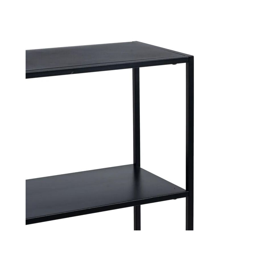 Consola de acero negro acero Calista 120,50x30x81,30cm