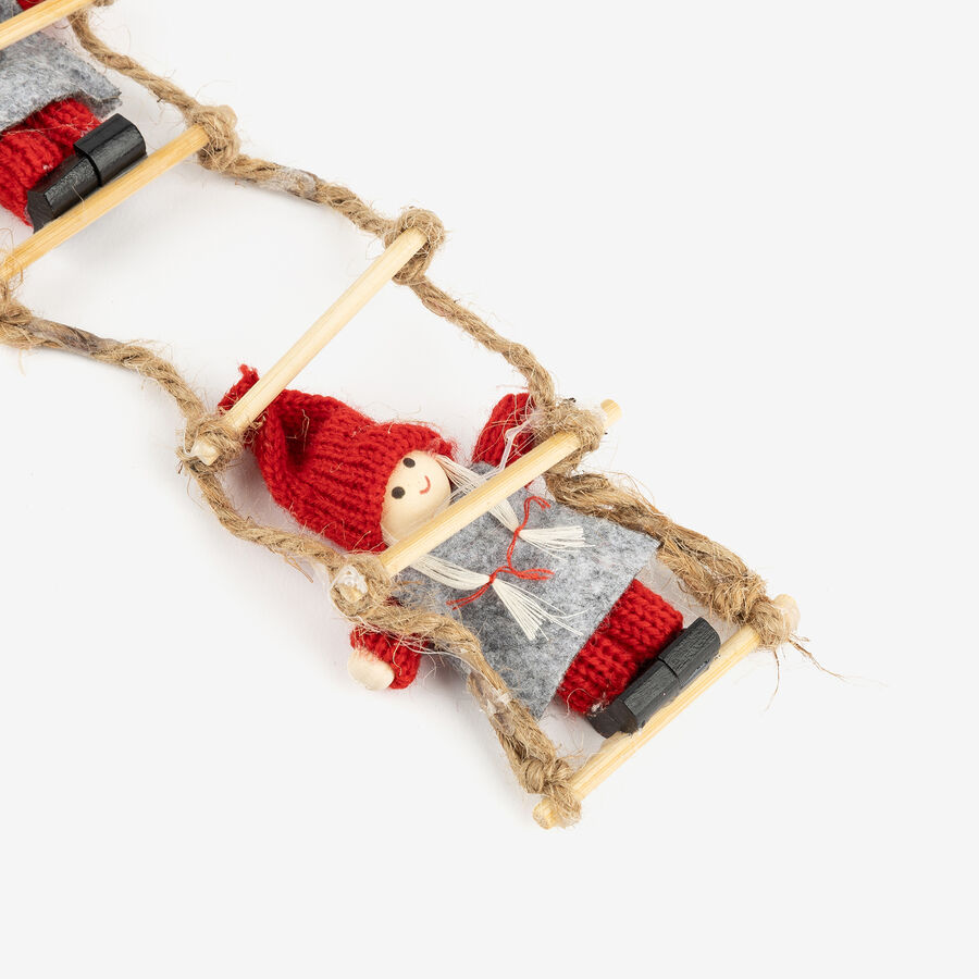 Guirnalda de escalera con mu&ntilde;ecos fieltro 115cm