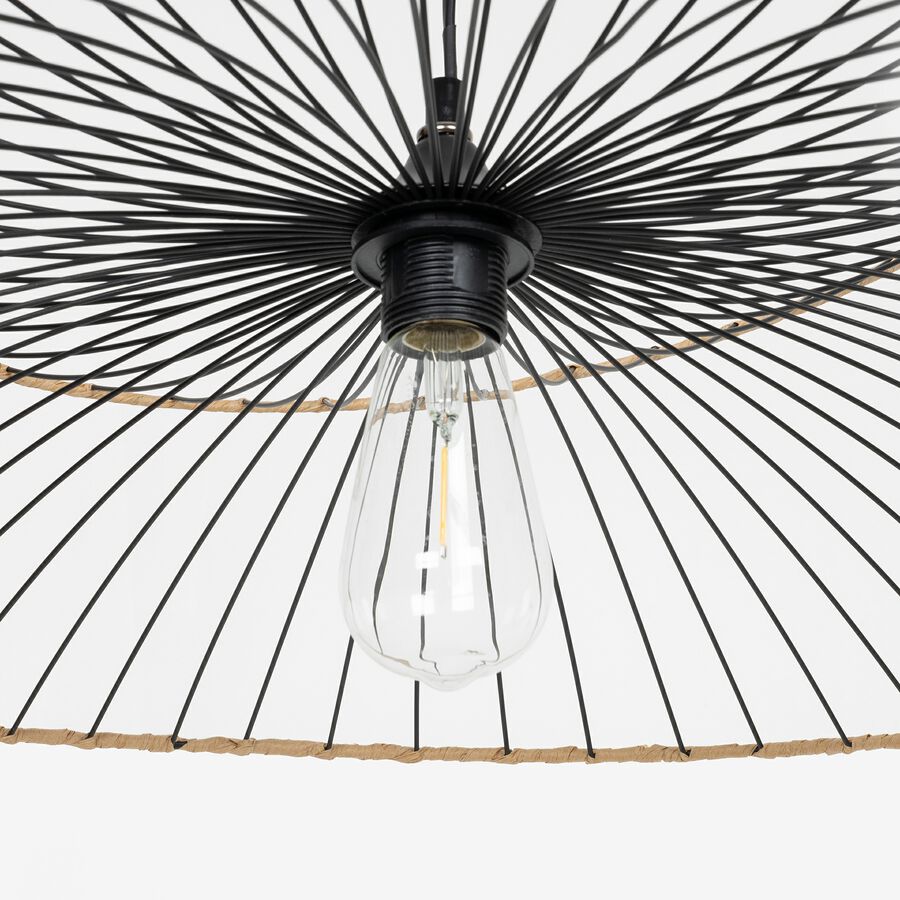 Lámpara de techo de metal negro Selma Ø70cm