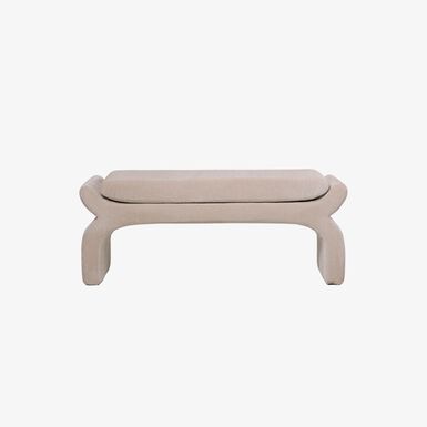 Banco beige Gaspar 112x42x45cm