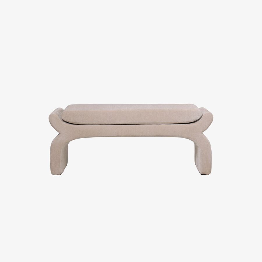 Banco beige Gaspar 112x42x45cm