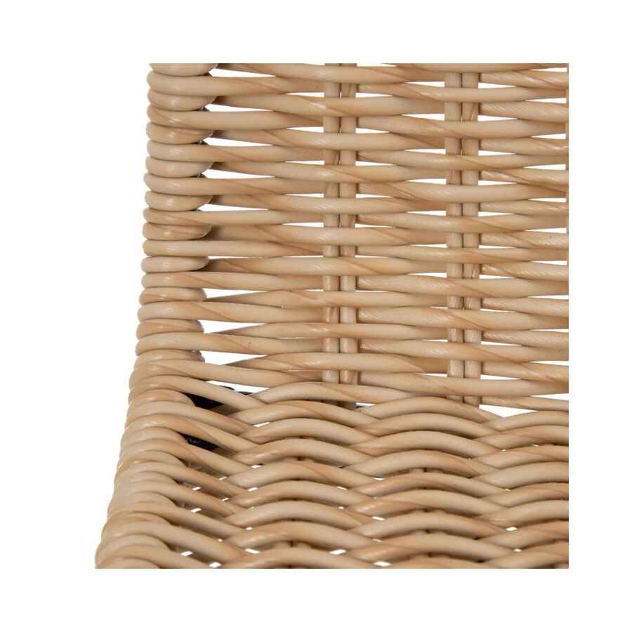 Silla de interior y exterior de rat&aacute;n sint&eacute;tico 45x41x83cm