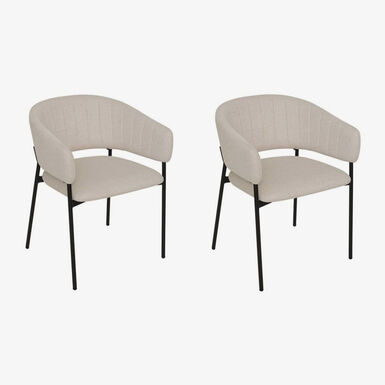 Sill&oacute;n de comedor beige de tela Siren 
