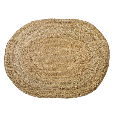 Alfombra ovalada de mimbre Typha 80x60cm