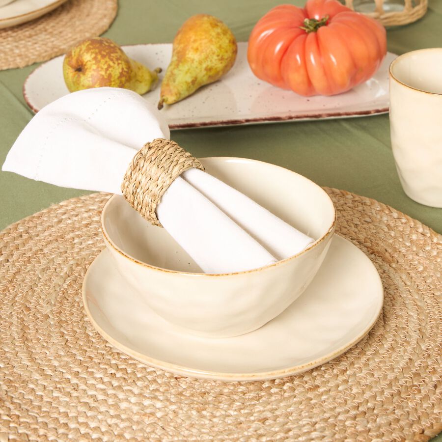 Vajilla de gres crema Bilada