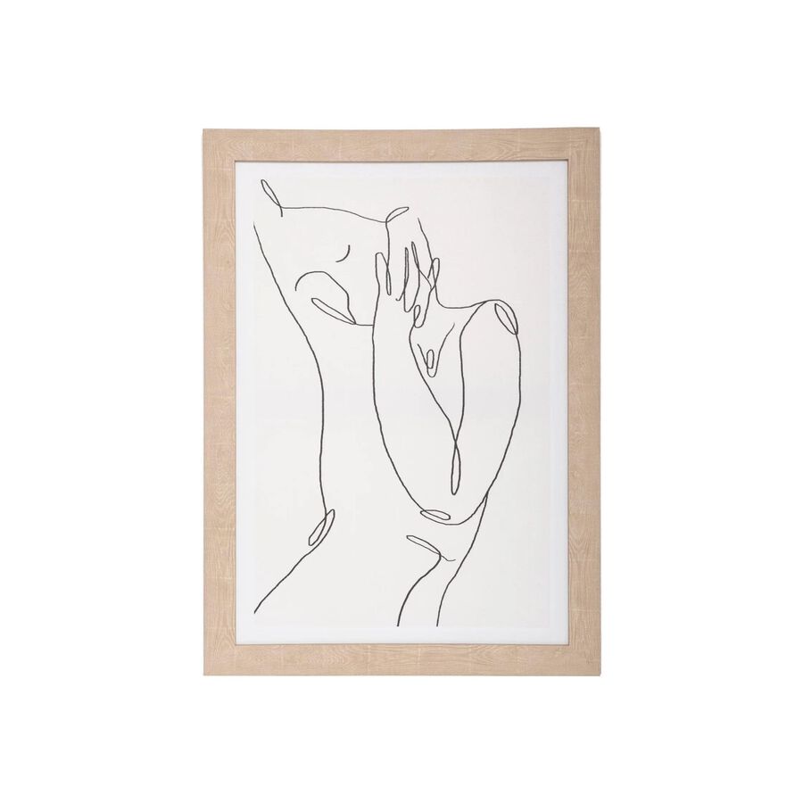 Cuadro con marco madera Silueta 50x70cm