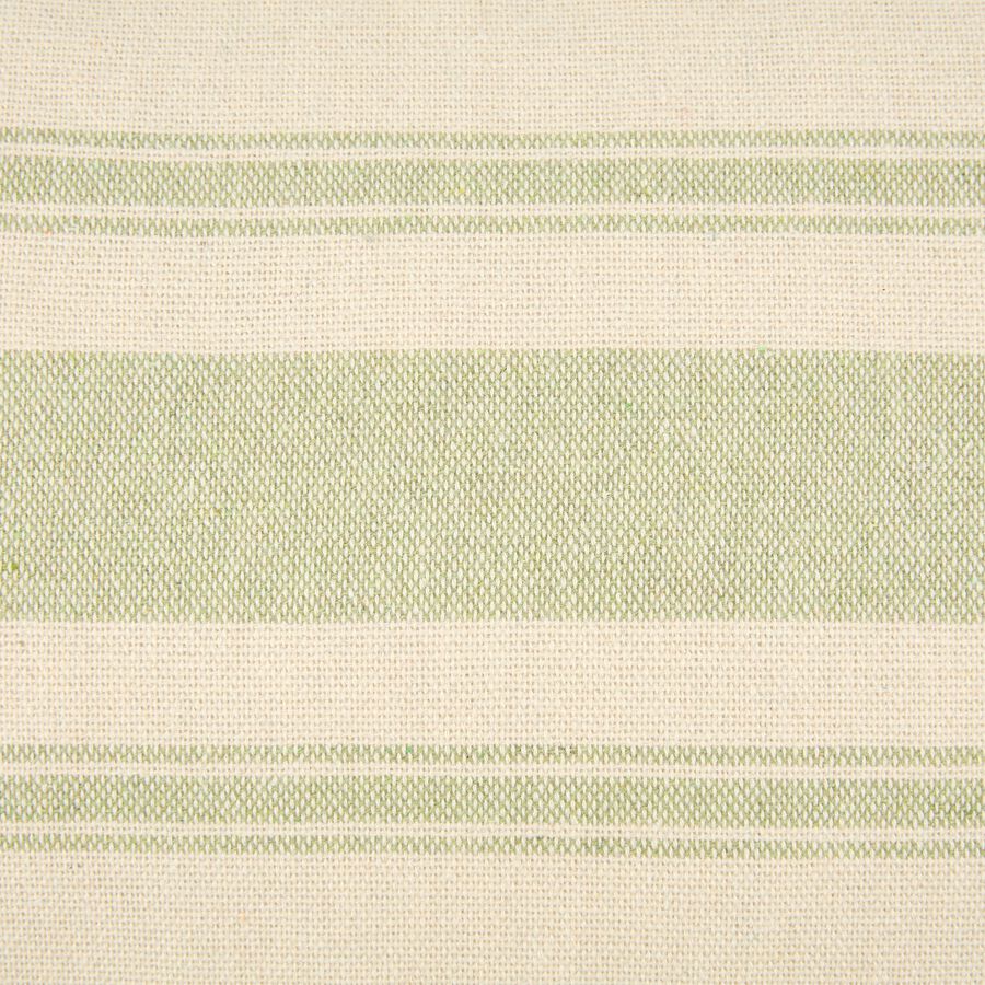 Funda de coj&iacute;n beige con rayas verdes Niza 45x45cm