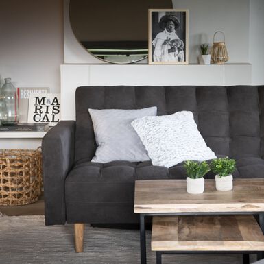 Sofá cama de 3 plazas gris Palermo 220x92x91cm