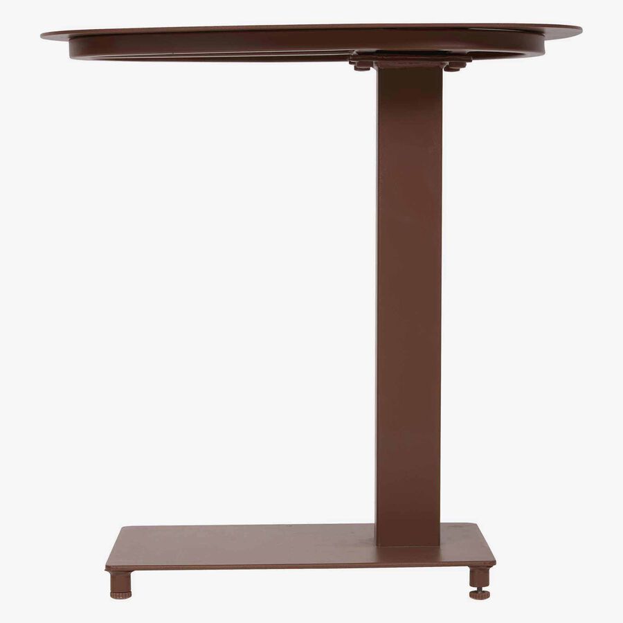 Mesa auxiliar de jard&iacute;n de aluminio caoba Venira 50x30x50cm