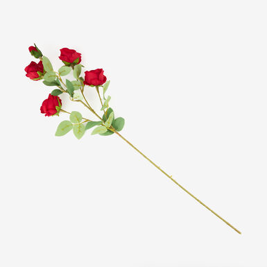 Flor artificial rosa roja 86cm