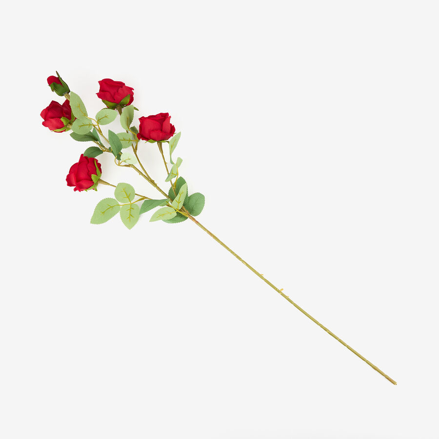 Flor artificial rosa roja 86cm