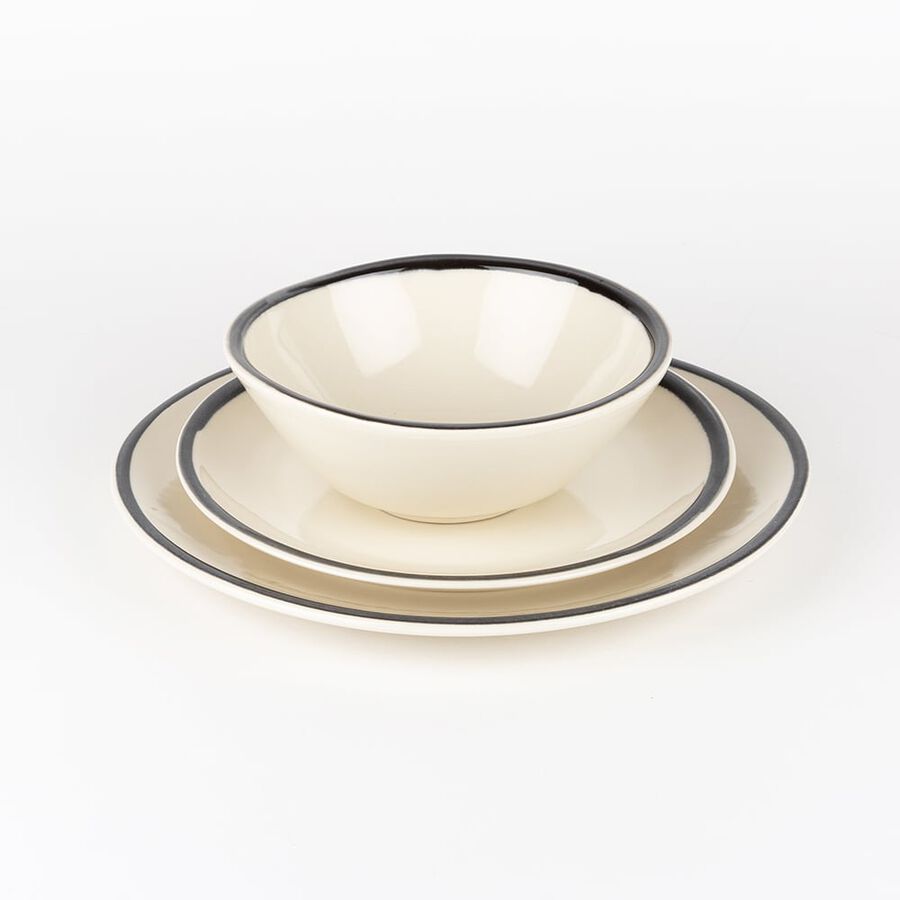 Plato llano de gres blanco Arty 27cm