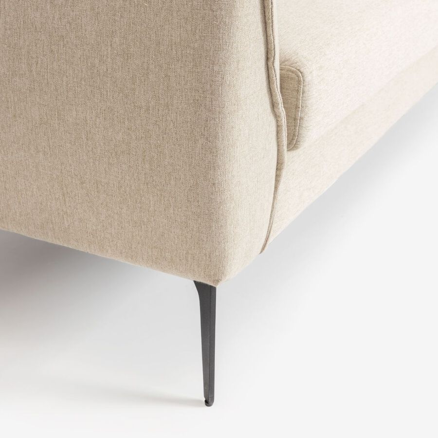 Sofá de 3 plazas beige Balt 207x90cm Clau&Chloe