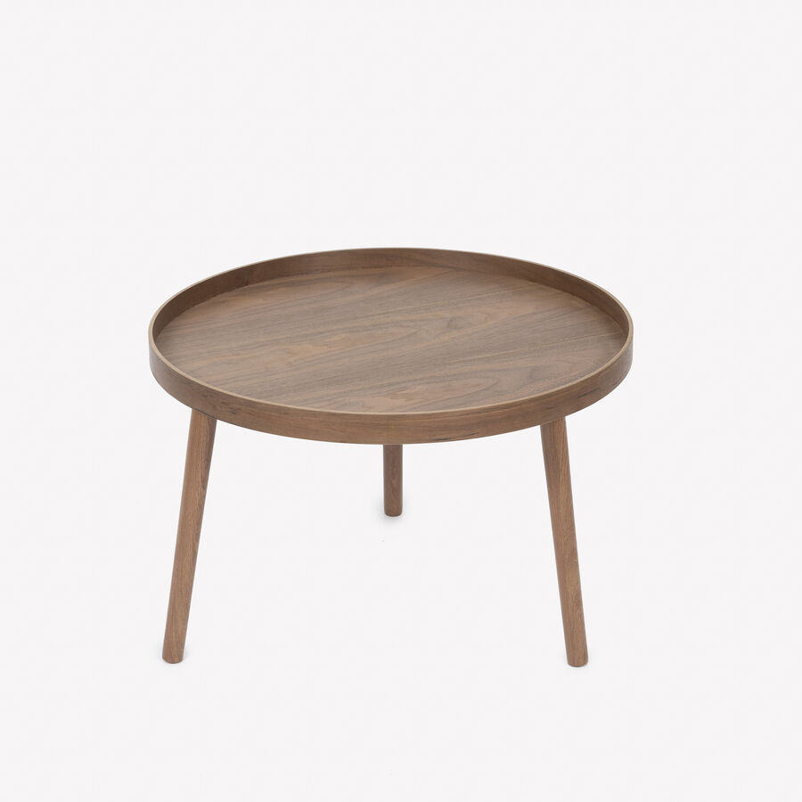 Set de 2 mesas auxiliares de madera de pino Ø60/Ø38cm