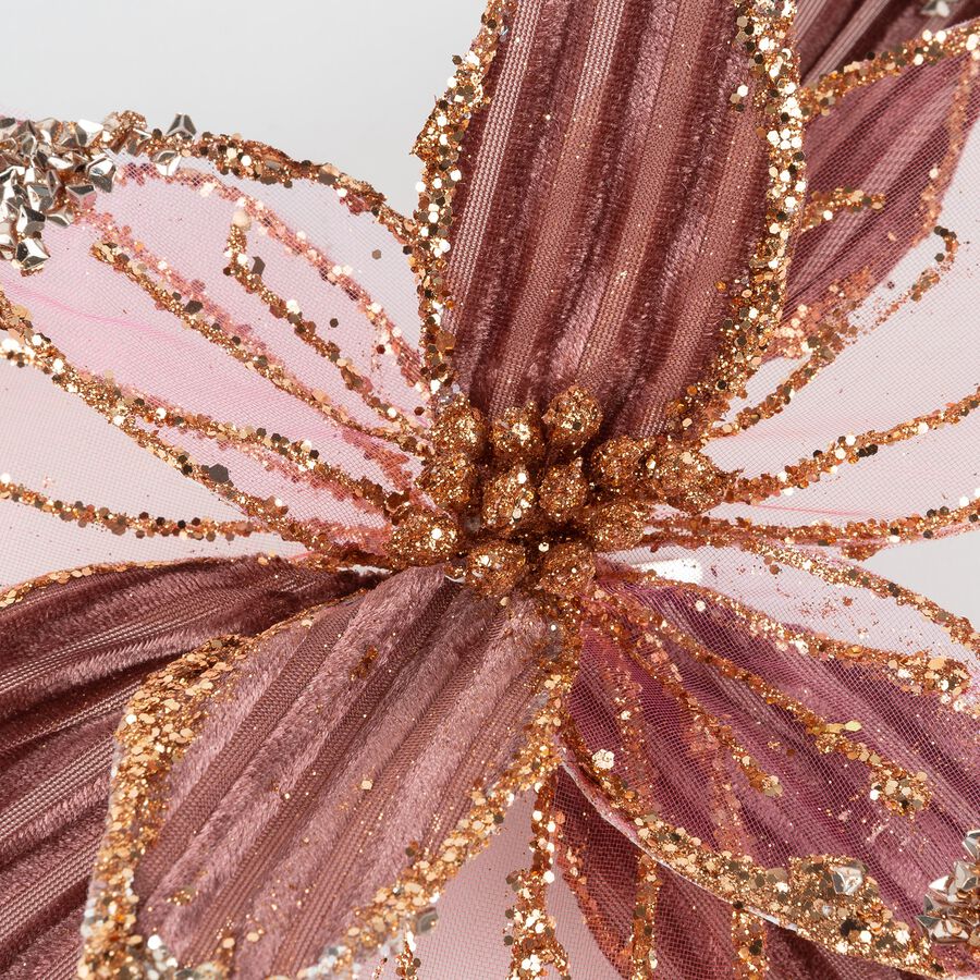 Adorno colgante Flor rosa 20cm