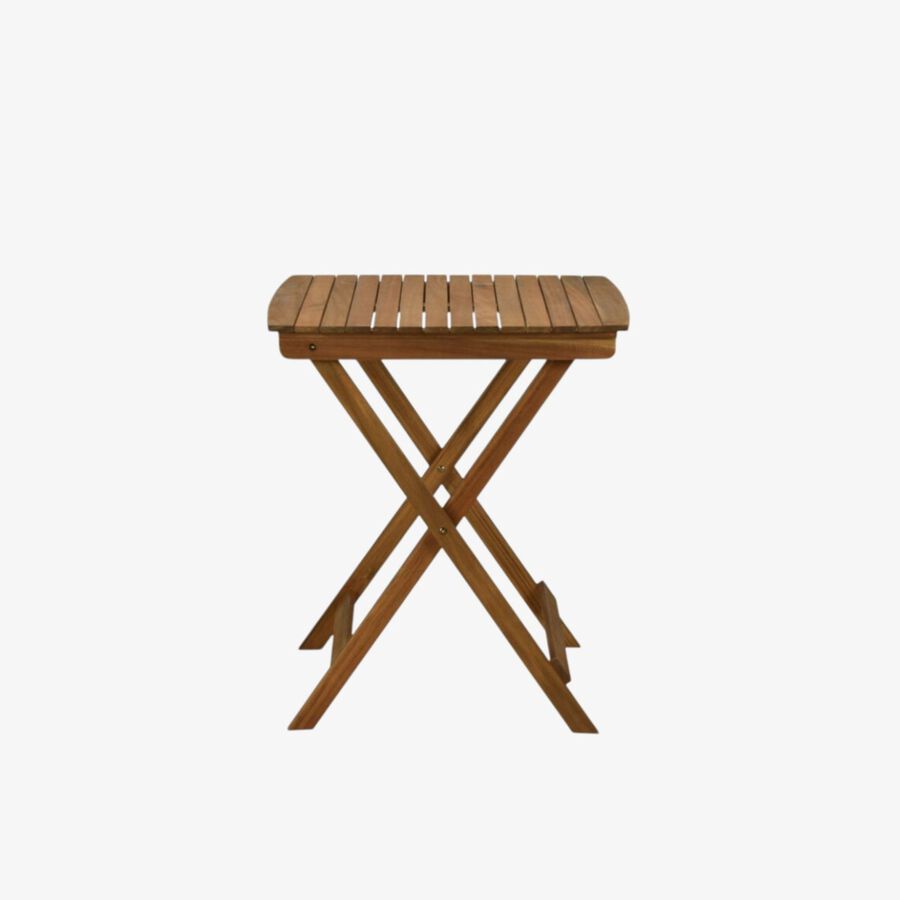 Set de jardín plegable de mesa y 2 sillas de madera de acacia Bistro