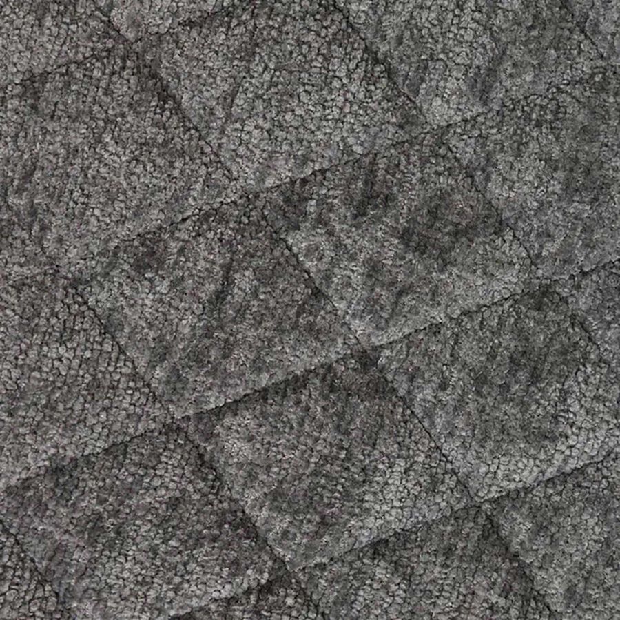 Sill&oacute;n de comedor gris de chenilla con patas negras Zarel 