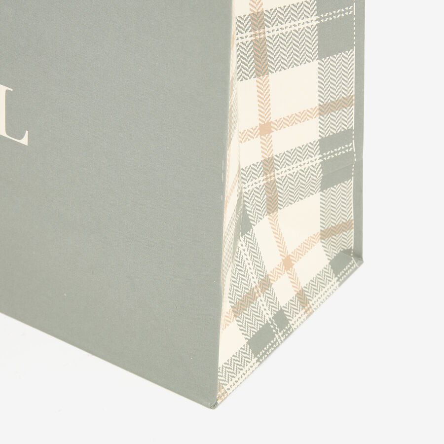 Bolsa de papel para regalo gris Nordic L