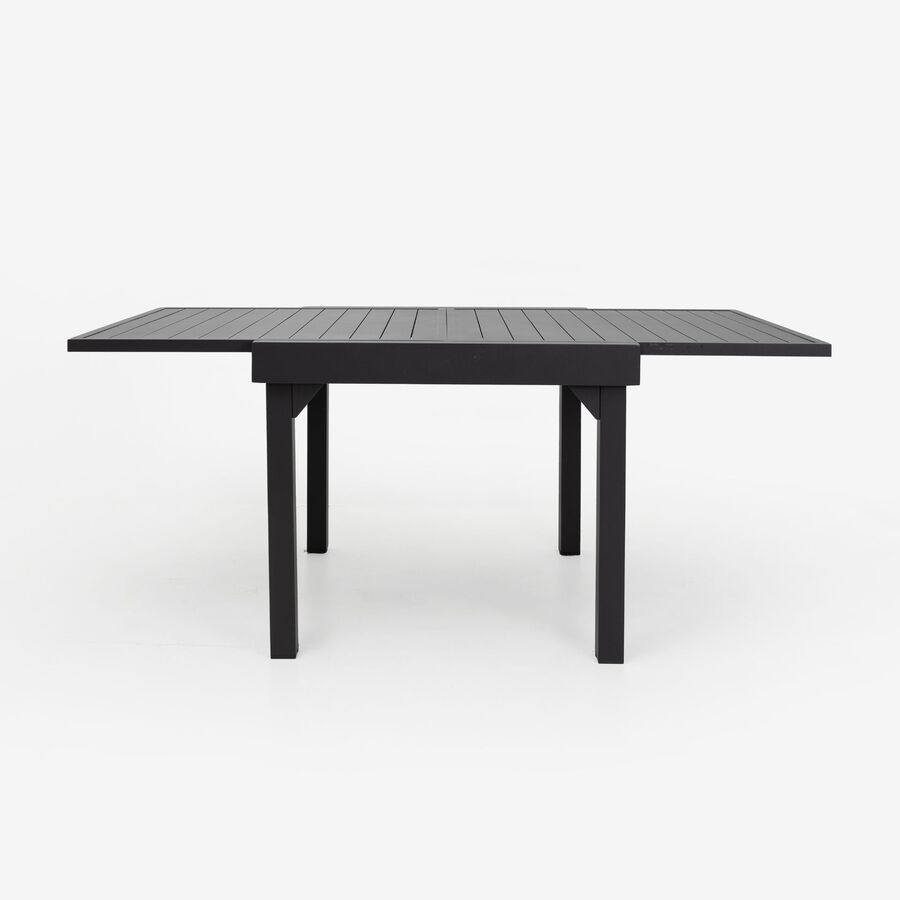 Mesa de jard&iacute;n extensible de aluminio gris oscuro Paros 90/180x90x75cm