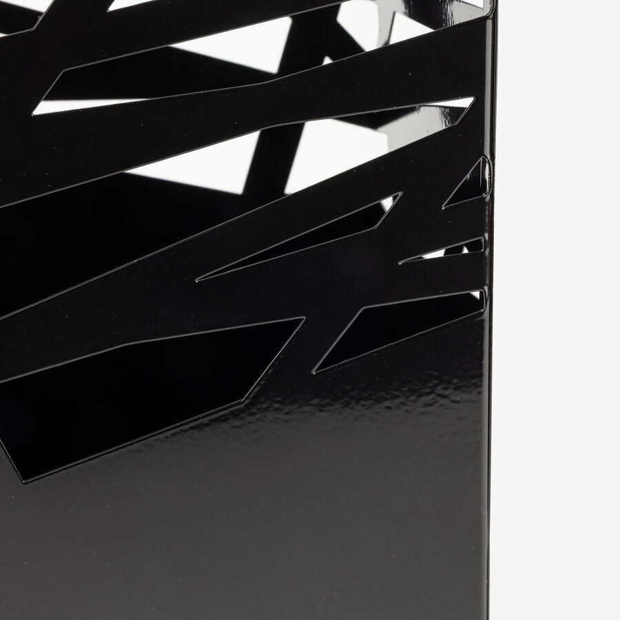 Parag&uuml;ero de metal negro 15x15x49cm