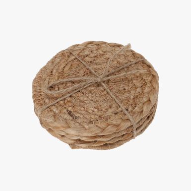 Juego de 4 posavasos redondos de yute natural Taifa &Oslash;10cm